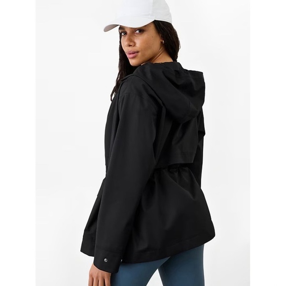 Athleta Utility Rain Jacket Sz S Black - Picture 2 of 11